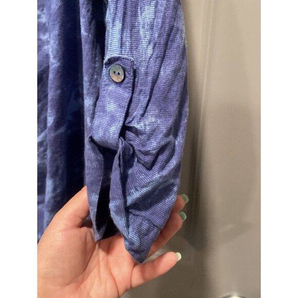 Logo by Lori Goldstein Blue TyeDye 2x blouse - Picture 4 of 6